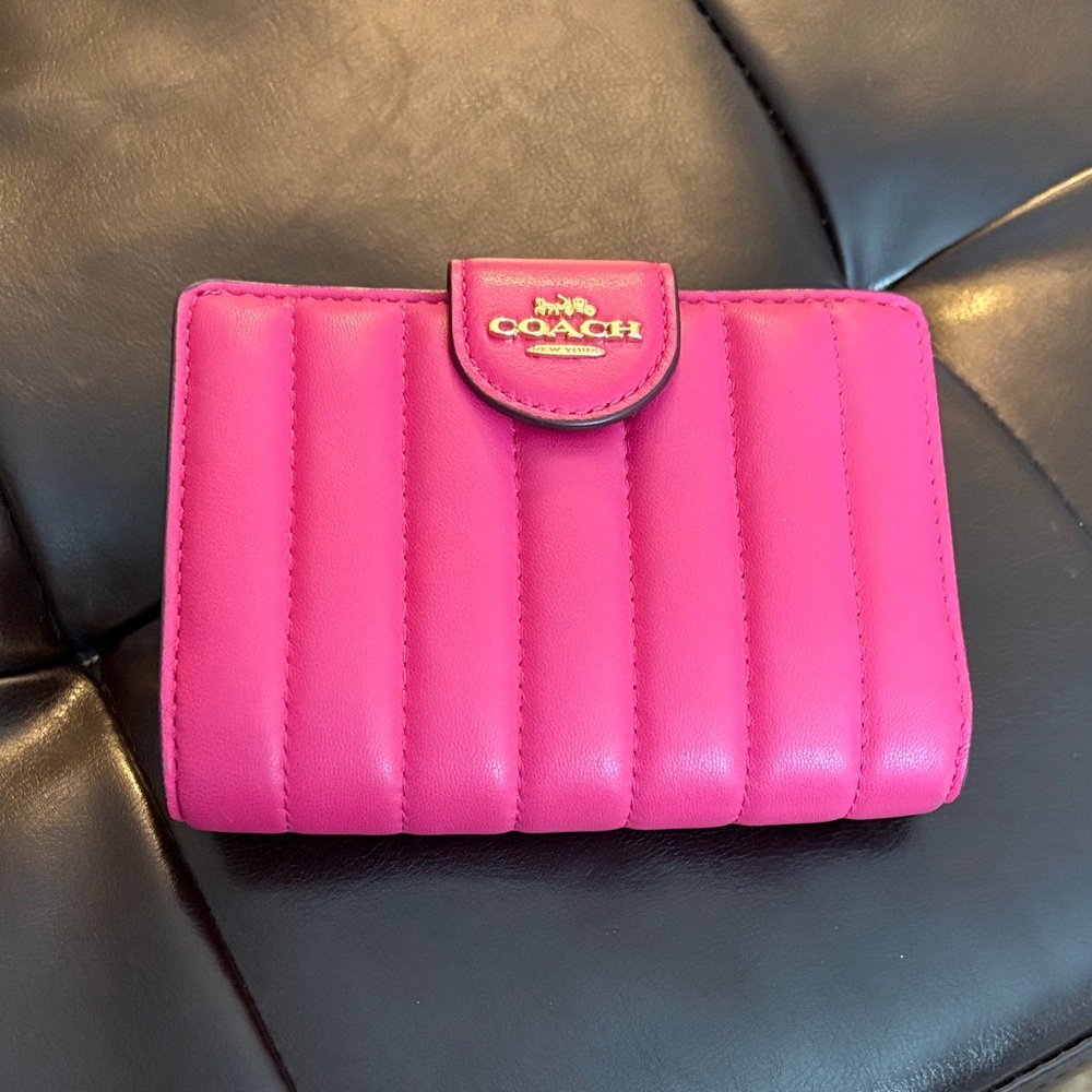 Coach Fuchsia Quilted Wallet